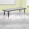 Flash Furniture Rectangle 26 W, 60 L, 30.25 H, Chrome, Laminate, Particleboard, Steel, Grey XU-A3060-CON-GY-T-A-GG - alternate 1